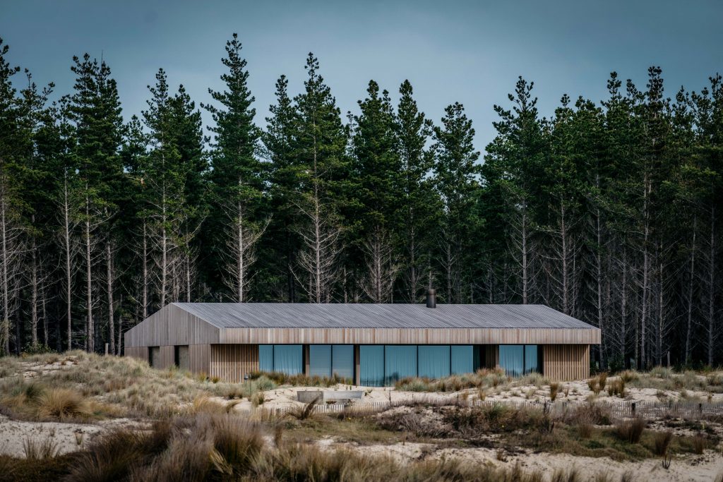 Wood building exterior in New Zealand